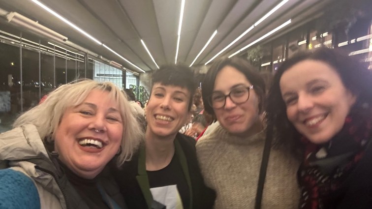 Con Mónica Alario cuando fue Comadre de Oro
